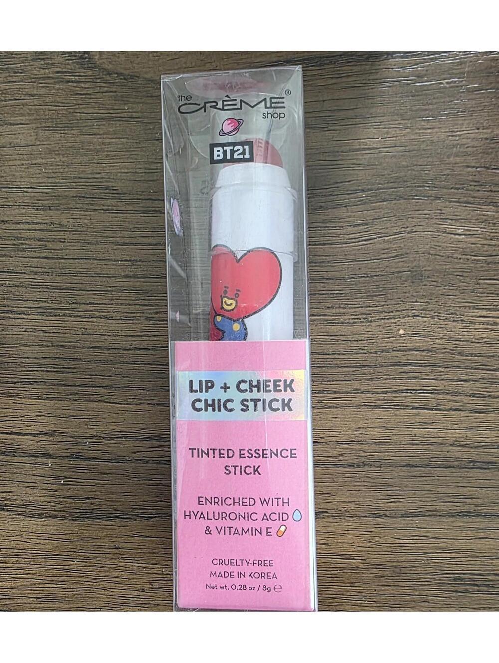 The Creme Shop BT21: Lip + Cheek Chic Tinted Essence Stick - Tata ( K-Pop Red)